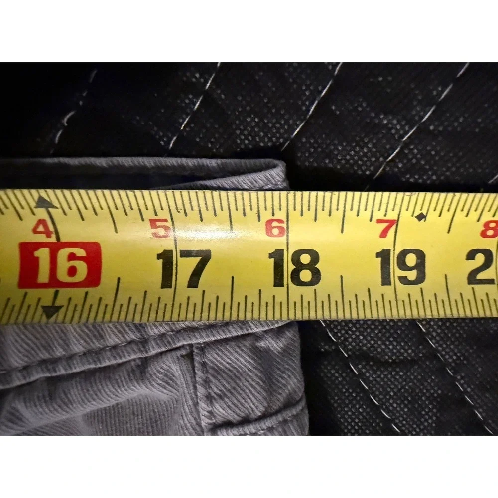 Levi's 502 Regular Taper Pants Mens 36x32 Grey White Tab Stretch Twill Chino